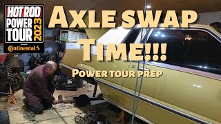 Axle swap on the Power tour Cougar!