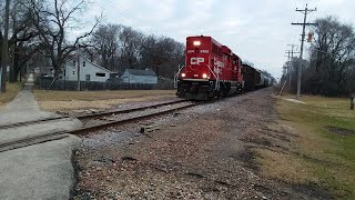 CP 2309 Still Leading K66 in LHF Stopped Across a Major Road and did Some Shunting