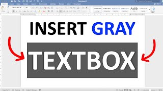 How To Insert Gray Text Box In Word Document