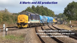 Class 37's on Yorkshire RHTT at Seamer Jnc 28th and 29th September 2022 'Warts and All'.