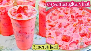 CUMA 3 MENIT LANGSUNG JADI‼️ RESEP ES SEMANGKA VIRAL KEKINIAN SEGER BANGET @dapurshanum