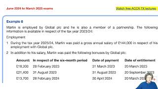 Chapter 8 Employment Income (part 5) -  ACCA TX-UK Taxation (FA 2023)