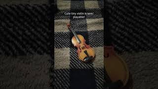 Cute tiny violin is semi playable!