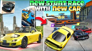 New stunt race mode with new car😱||Funny moments😂||Extreme car driving simulator||