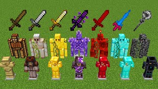 which sword is stronger in Minecraft experiment?