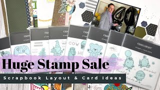 Huge Stamp Sale | Scrapbook Layout and Card Ideas