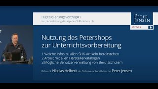 Nutzung des Petershops zur Unterrichtsvorbereitung für Lehrkräfte und Schüler