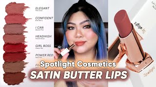 SPOTLIGHT SATIN BUTTER LIPS REVIEW & SWATCHES | Bing Castro