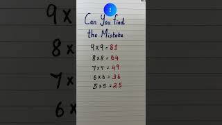 #29 🤔 Can you find the Mistake ? #shorts #homenlearnmath