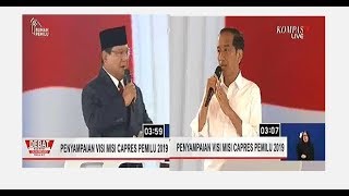 Debat Capres ke 4 Pemaparan Visi Misi Pilpres 30 Maret 2019