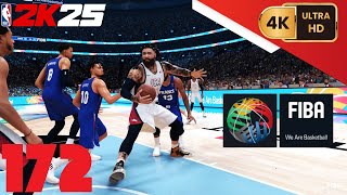 NBA 2K25 =My Career= [PC] 4K EP172 {Off Season Activity: FIBA World Cup} Semifinals {France Vs USA}