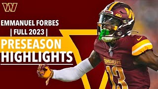 Emmanuel Forbes FULL 2023 Preseason Highlights ᴴᴰ | Commanders Week 1-3 | prod. underrated_ej2)