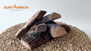 Ceramic log  fireplace accessories