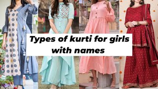 Types of kurti for girls with names/new kurti design for girls