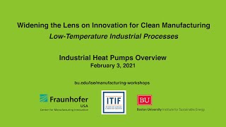 Innovation for Clean Manufacturing: Industrial Heat Pumps Overview