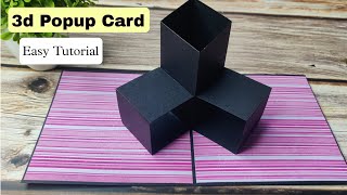 Triple Popup Cube Card |Easy Tutorial 🤩