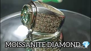 Heavy MOISSANITE DIAMOND ring in Chandi