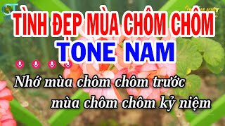 Karaoke Tình Đẹp Mùa Chôm Chôm Tone Nam Bm | Nhạc Sống Mới || Karaoke Tuấn Kiệt