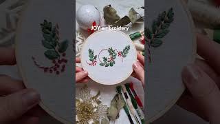 Christmas hand embroidery🎄 #embroidery #handembroidery #handmade #stitch #art #craft #needle #sewing