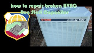 4K AC fan not working - how to repair broken HVAC Run Start Capacitor - air condition