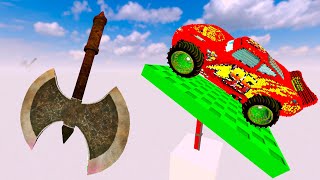 Which Car Will Overcome the Giant Axe Challenge in Teardown?