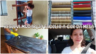 RESOLVI MUDAR A COR DA MESA DE JANTAR +COMPREI PAPEL DE PAREDE| Amanda Maria