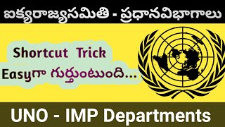 UNO - Main Bodies (ప్రధాన విభాగాలు) Shortcut Remembering Trick