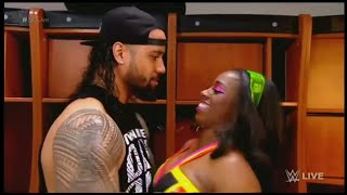 The Usos  With Naomi Backstage Segment at Smackdown live