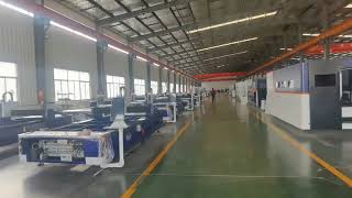 What does the production site of laser cutting machine look like?