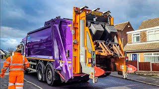 The Beast!! Dennis Elite 6 Bin lorry on GMP/Black bins, OZX