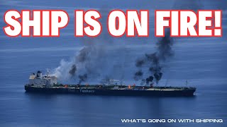 Tanker Sounion On Fire in the Red Sea | Can the Ship be Salvaged?  | 150,000 Tons of Oil Onboard