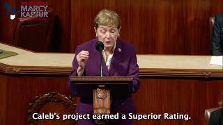 Congresswoman Kaptur Floor Speech Honoring Put-In-Bay 7th Grader Caleb Kowalski Science Fair Victory