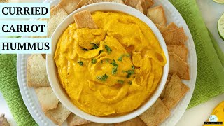 🥕 Curried Roasted Carrot Hummus