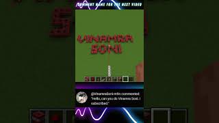 Comment your name for the next video (Vinamra soni) #minecraft #game #name #gaming #dream