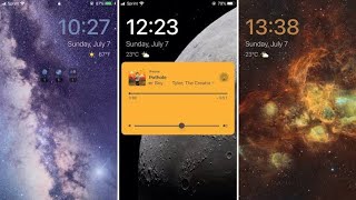 How to customize iOS 13 lockscreen clock and add weather and color to it?