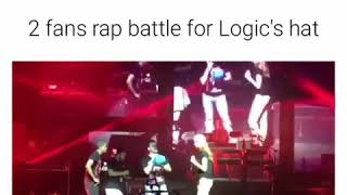 Logic - 2 Fans battle for logics hat