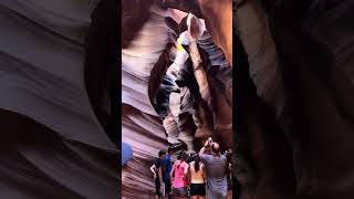 Bear claw sighting in Antelope Canyon, only an artist can see this.