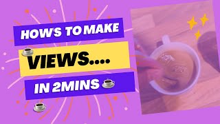 How to make coffee in 2mins english way British coffee