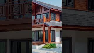 Rumah Kayu Modern Minimalis dengan Sentuhan Tradisional #rumahkayu #rumahminimalis #teraskayu #home