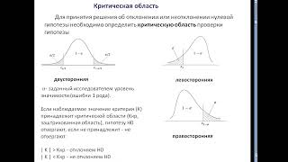 8.00 Статистические гипотезы и их проверка.