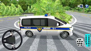 Korean Police VAN On Mountain Road - 3D Driving Class Simulator 2 - Android Gameplay