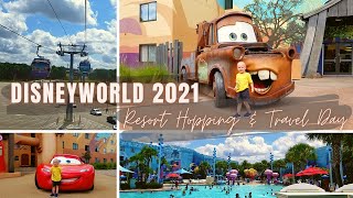 DISNEYWORLD VLOG 2021 | RESORT HOPPING + TRAVEL DAY | DISNEY WITH A TODDLER