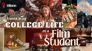 A week in college life as a Film Student 🎬 Milan Design Week & Lectures✨ film student diaries! ep.1