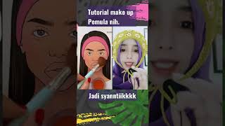 TUTORIAL MAKE UP BAGI PEMULA ⁉️WAHH JADI SYANTIK NYAAA #shorts #viral