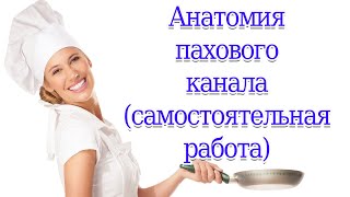 Анатомия пахового канала  Студент Адхамова Сабина, 403 группа