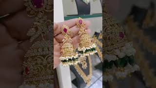 Latest Gold Jhumka Designs 2024/Temple jhumka designs/latest gold earrings designs#new#gold#earrings