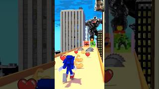 Sonic VS SuperHeroes funny animation Control Rage Run #sonic #minecraft #minecraftanimation