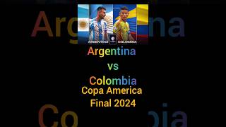 Argentina vs Colombia. Copa America Final 2024 #footballshorts #football #argentina #colombia #messi