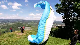 Paragliding takeoff compilation Černý vrch (CZ)