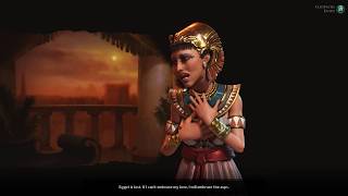 Civilization 6 Cleopatra of Egypt Defeat Cutscene